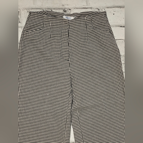 Ricki’s Houndstooth Dress Pants Women’s Size 2 Side Zip Classic Wide Leg - Picture 3 of 13